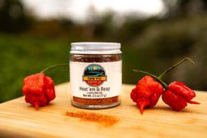 a spicy blend including freeze dried carolina reaper peppers and carolina reaper infused salt to kick your bbq up a notch. Make sweet and spicy rpork ribs, shrimp, and chicken wings